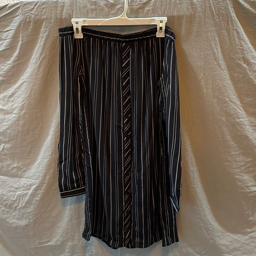 Fire Black and White Striped Dress